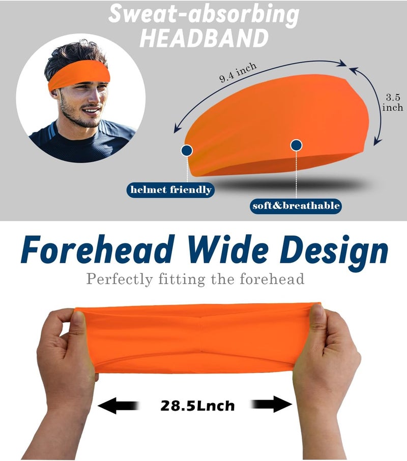 Supeniu Headband for Men & Women, Sweat Wicking Sports Sweatband Headbands, Workout Running Training Yoga Basketball Hairband - Image 4